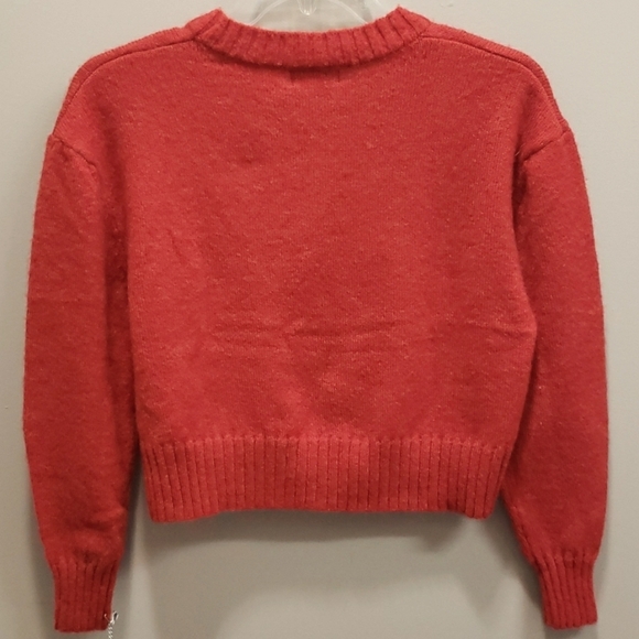 Ruby Moon NWT Cropped Wool Blend "Merry" Holiday Sweater - Picture 5 of 5